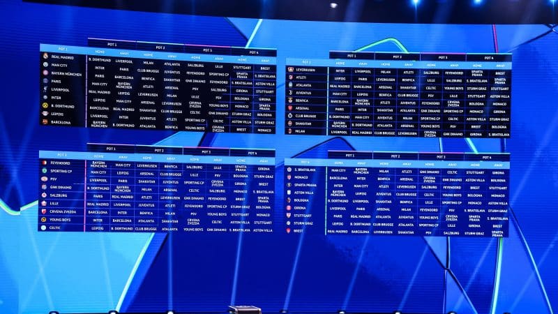 Sorteio da Champions League 2025/26: onde assistir, horário e potes