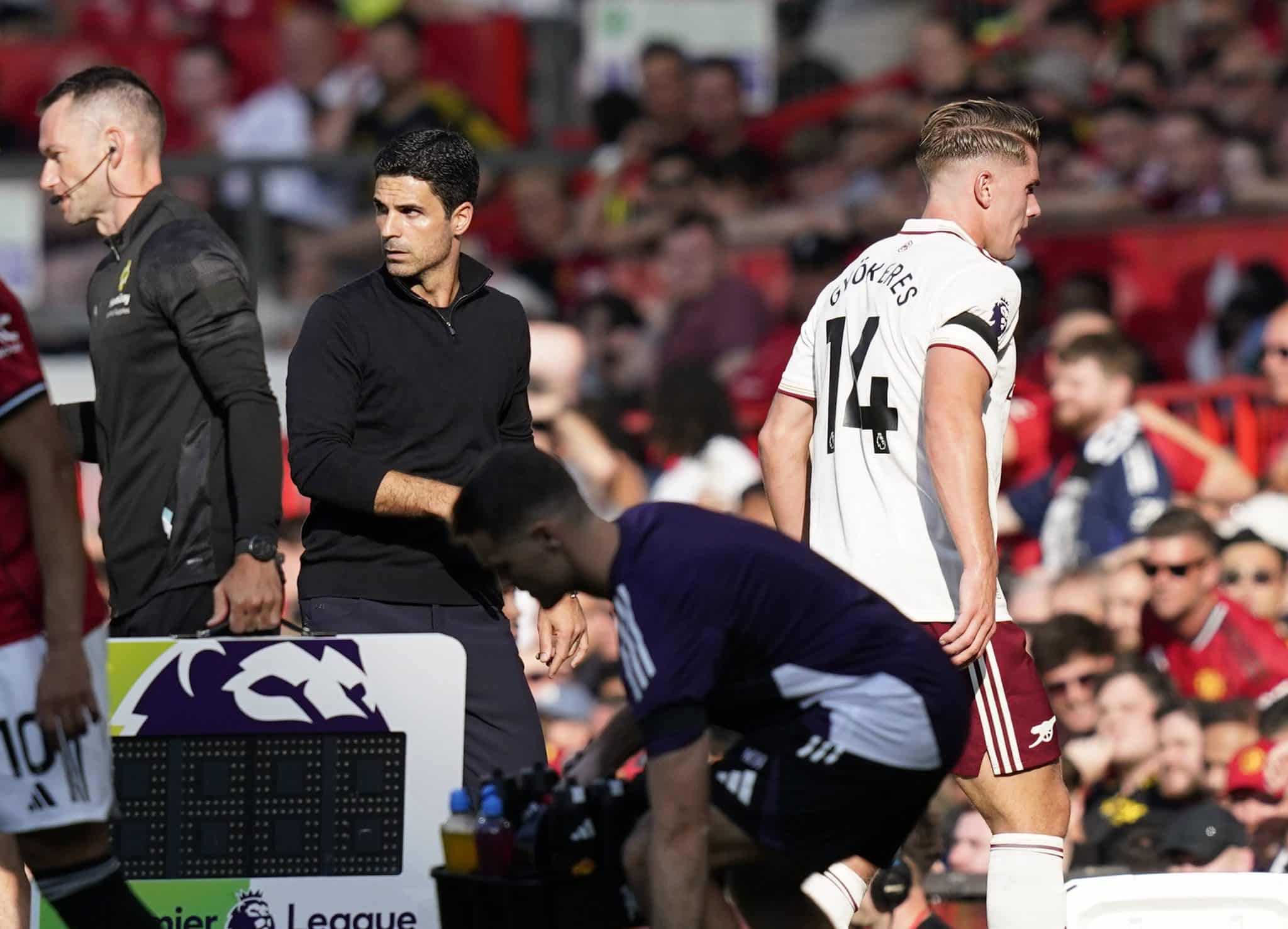 Mikel Arteta substitui Gy&ouml;keres no Arsenal (Foto: Imago)