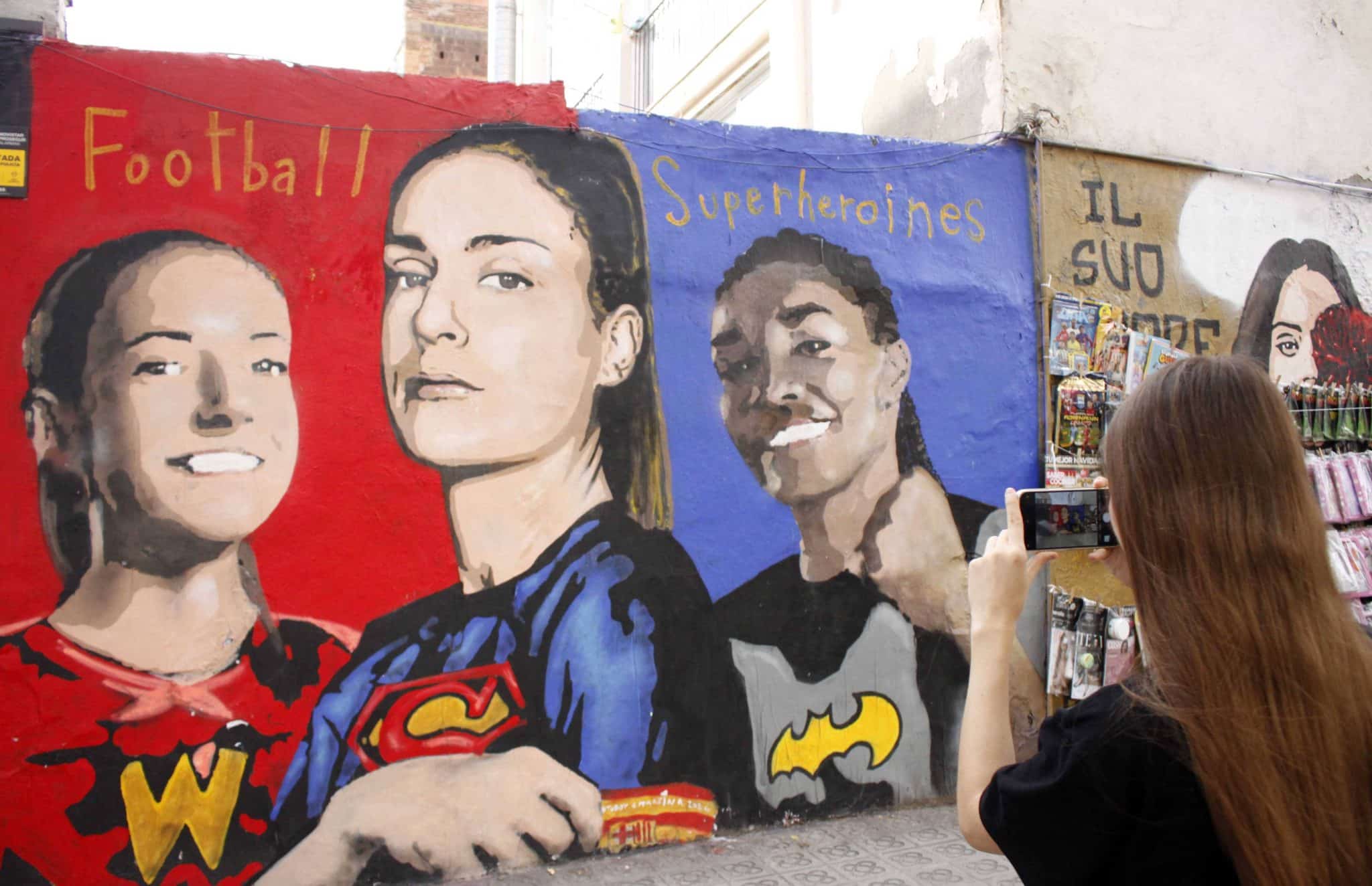 November 14, 2024, Sabadell, Barcelona, Spain: Barcelona Spain 14.11.2024 Paint on wall that represents Alexia Putellas