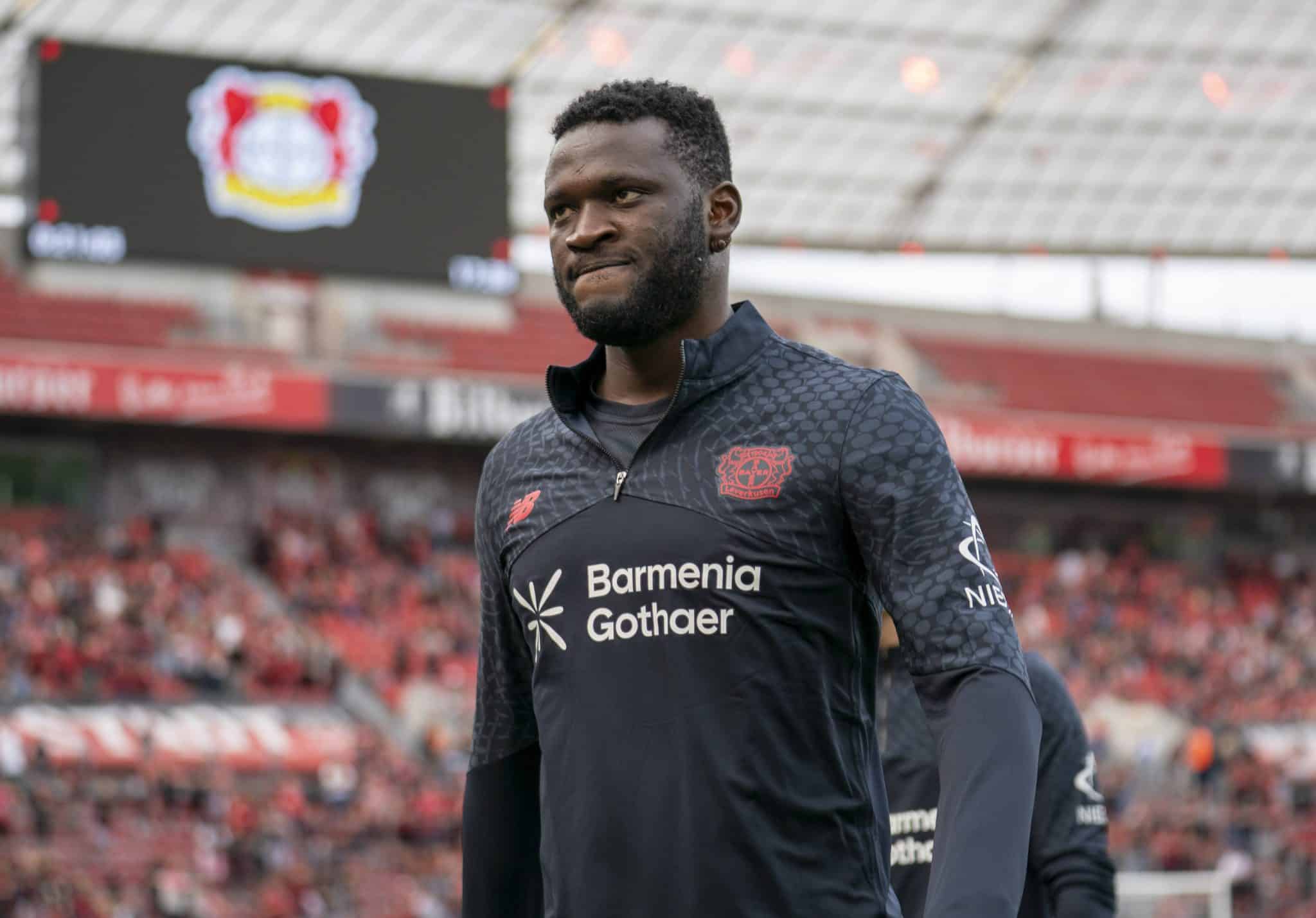 Victor Boniface pelo Bayer Leverkusen (Foto: Imago)