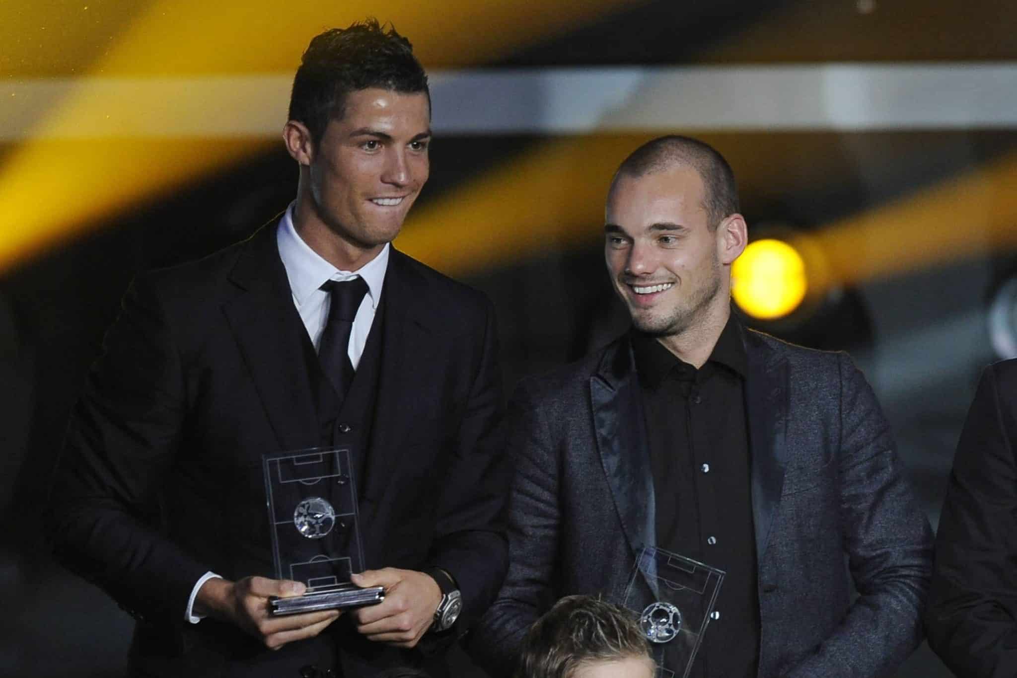 Cristiano Ronaldo e Sneijder no Pr&ecirc;mio Bola de Ouro