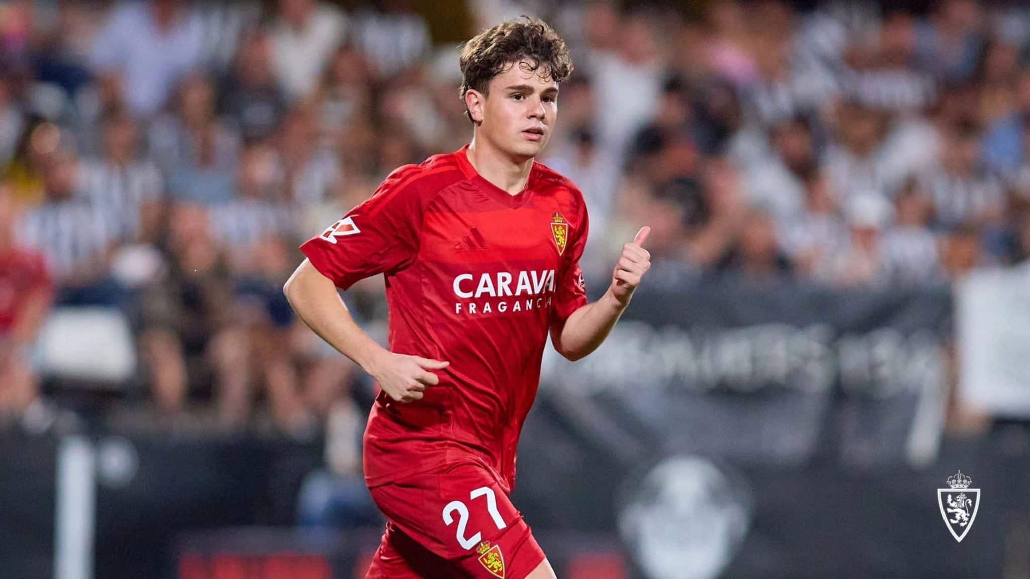 Hugo Pinilla em partida do Real Zaragoza