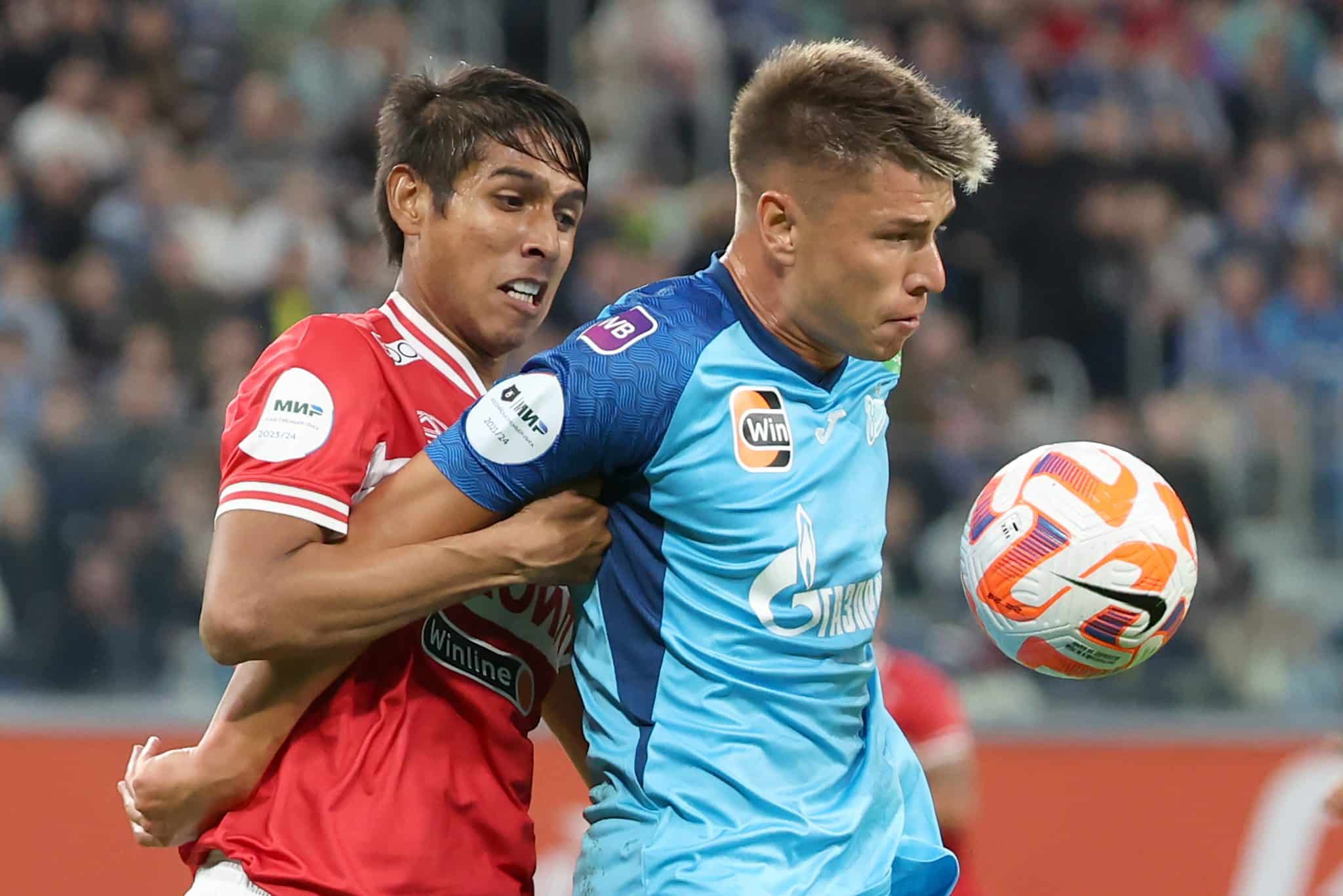 Alexis Duarte em confronto entre Spartak e Zenit