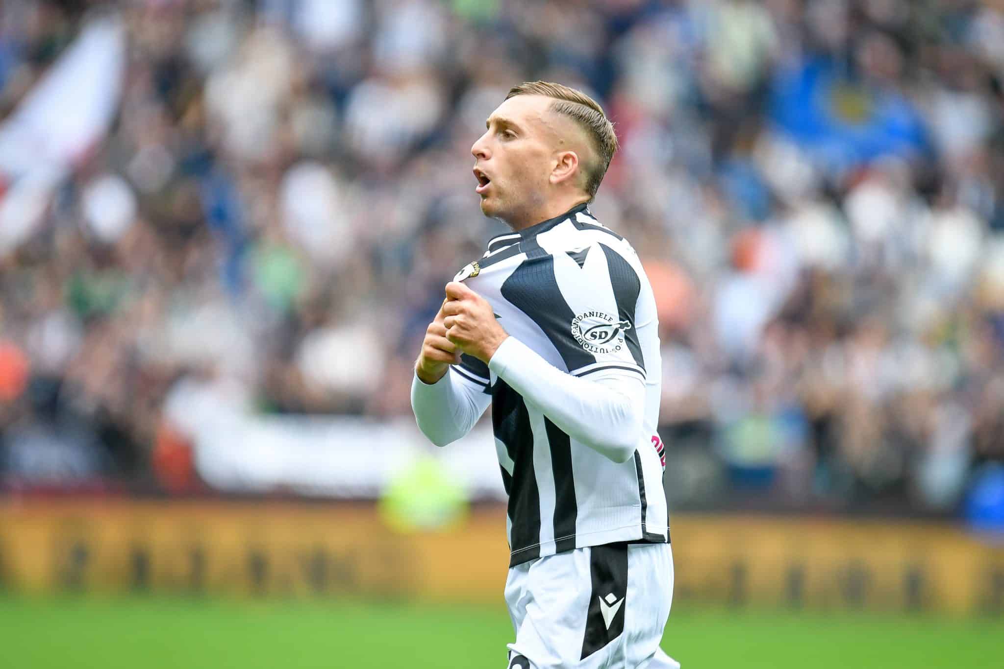 Deulofeu celebra gol da Udinese