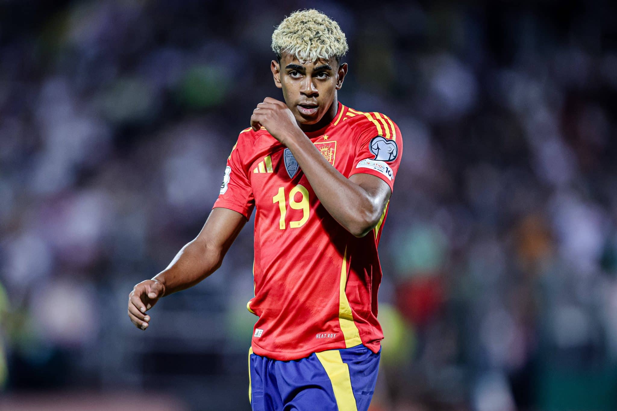 Lamine Yamal a servi&ccedil;o da Espanha na Data Fifa de setembro (Foto: Imago)