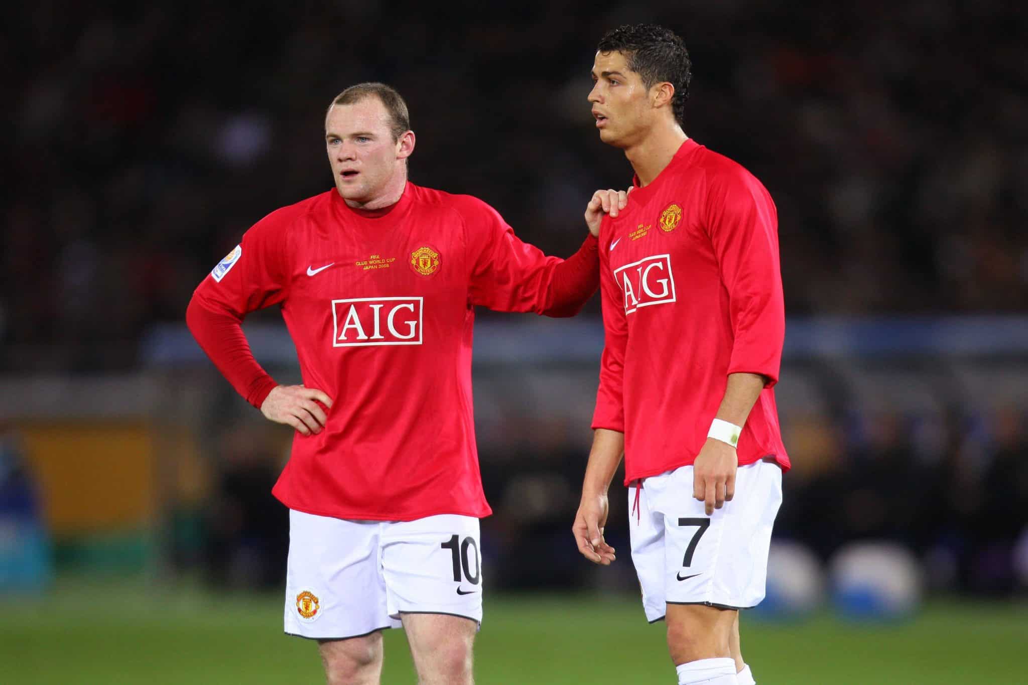 Rooney e Cristiano Ronaldo nos tempos de Manchester United