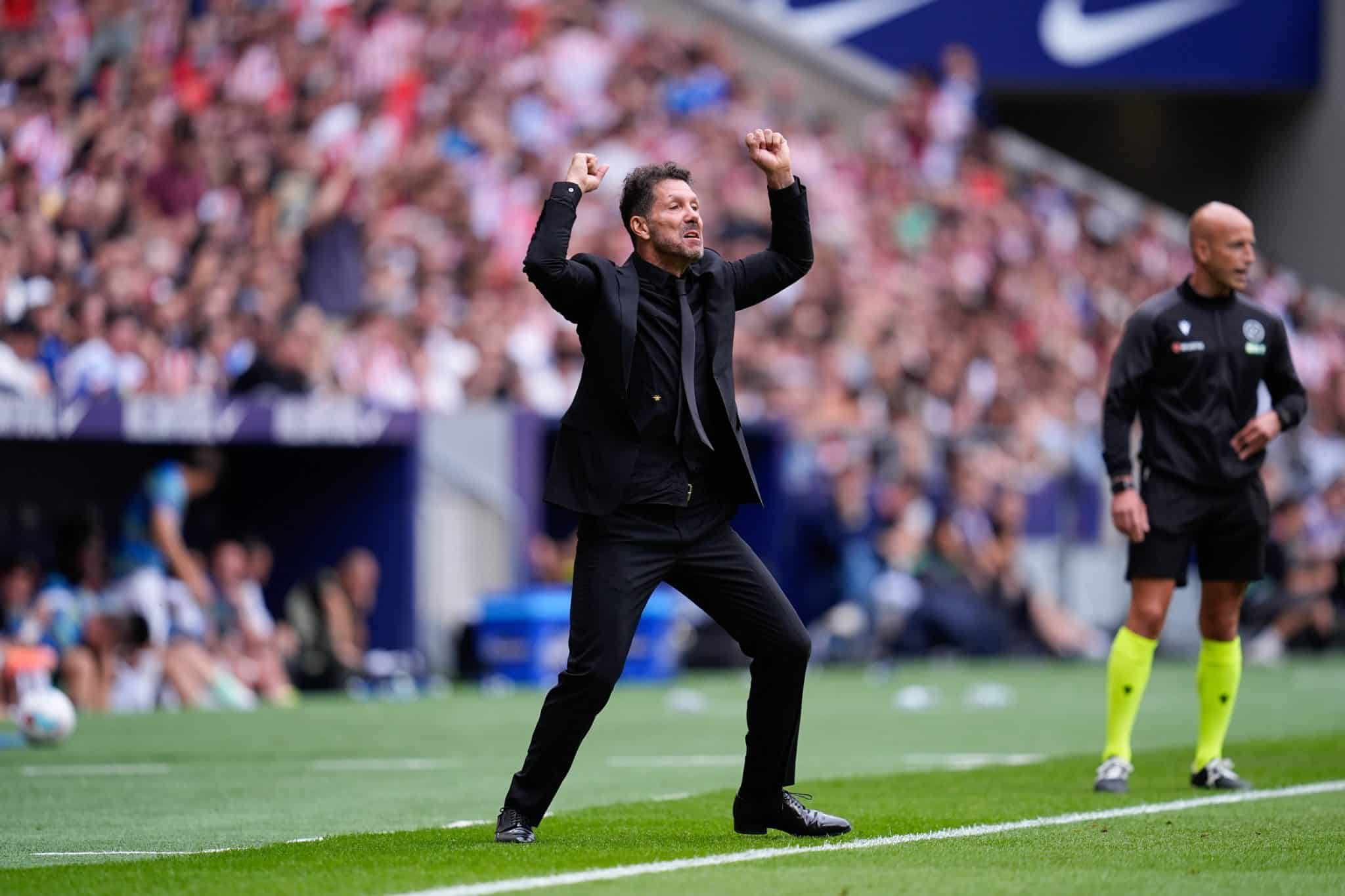 Simeone comemora gol do Atl&eacute;tico