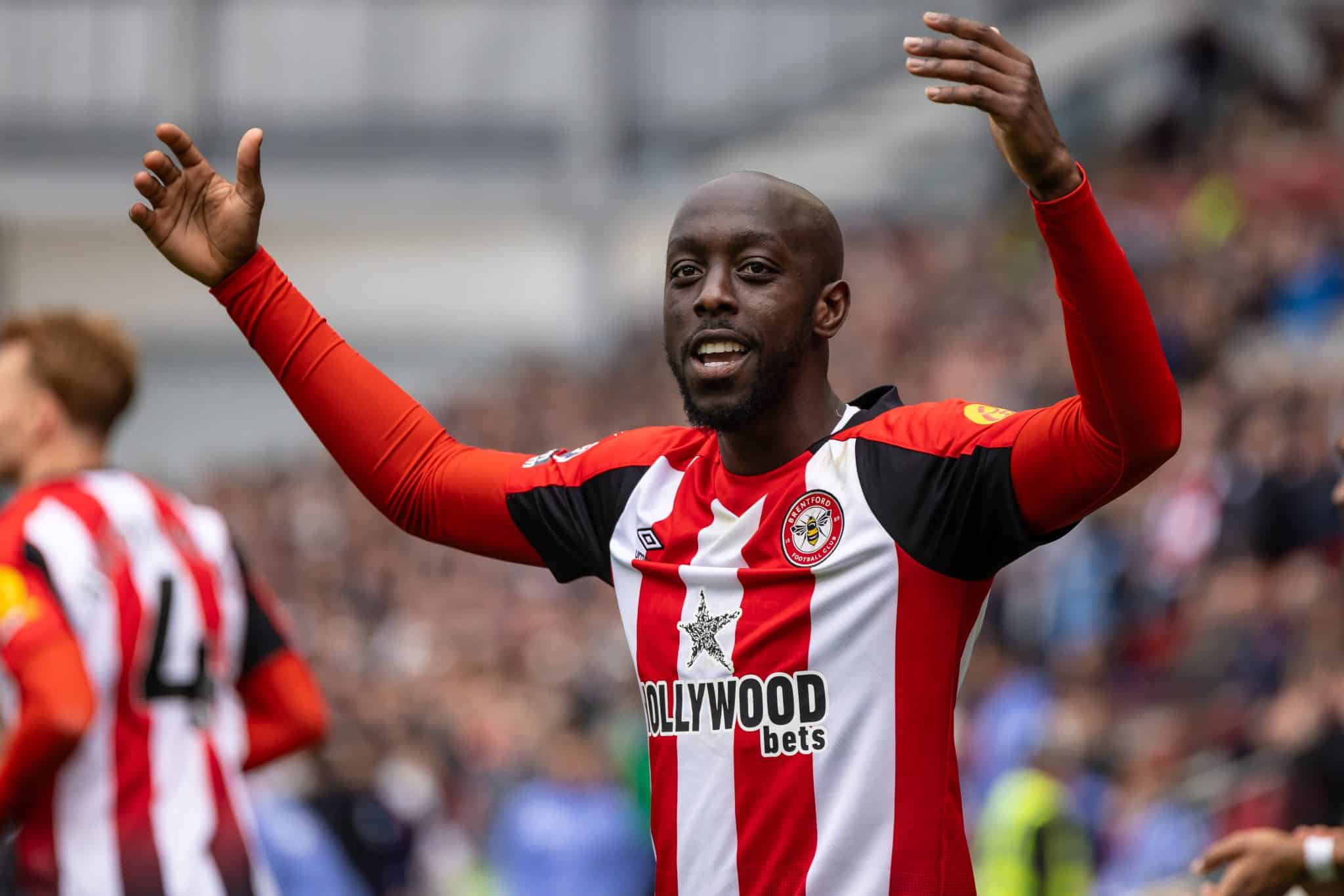 Wissa celebra gol pelo Brentford