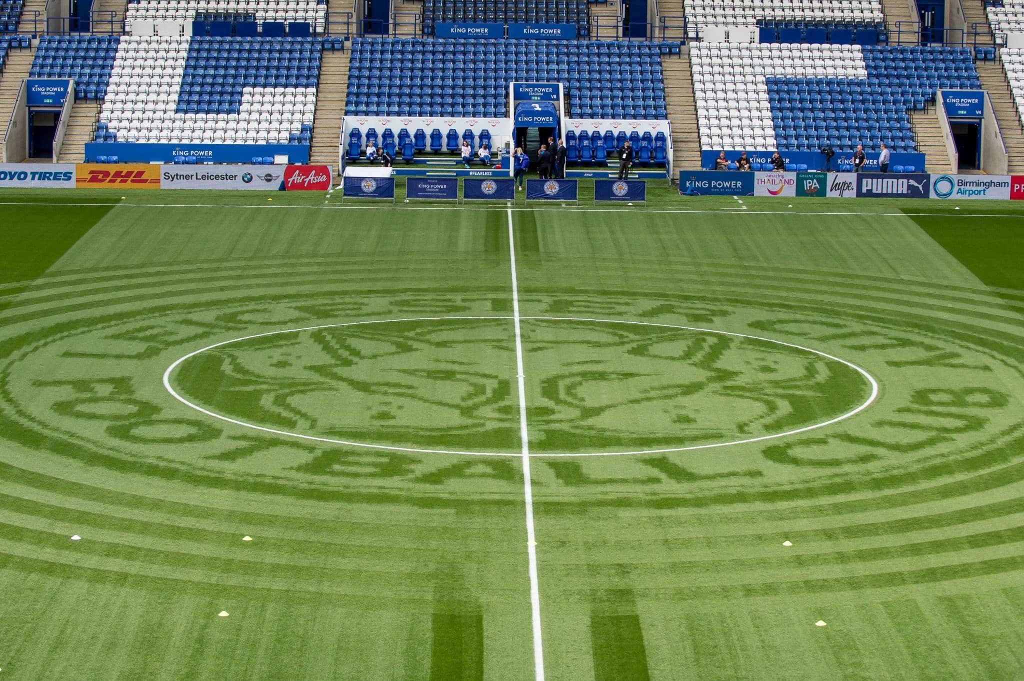 King Power Stadium, est&aacute;dio do Leicester, antes de jogo da Premier League em 2017