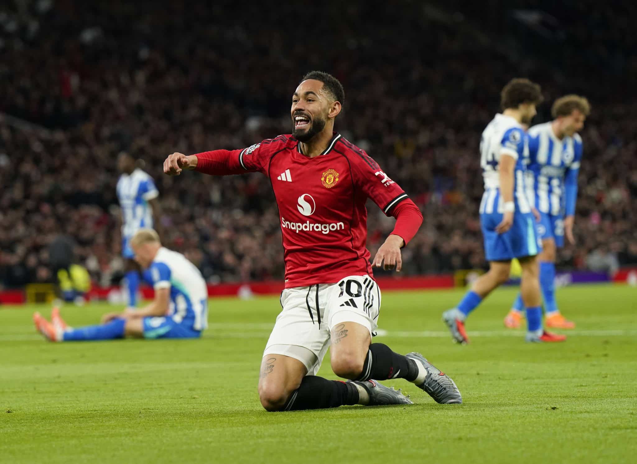 Matheus Cunha &eacute; coroado com gol e confirma protagonismo no reconstru&iacute;do United