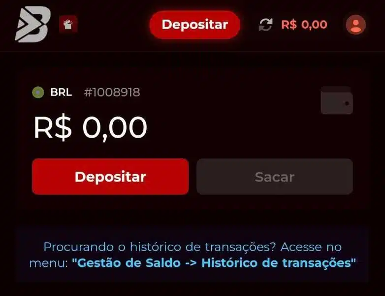 Captura de tela da p&aacute;gina de pagamentos da Bateubet
