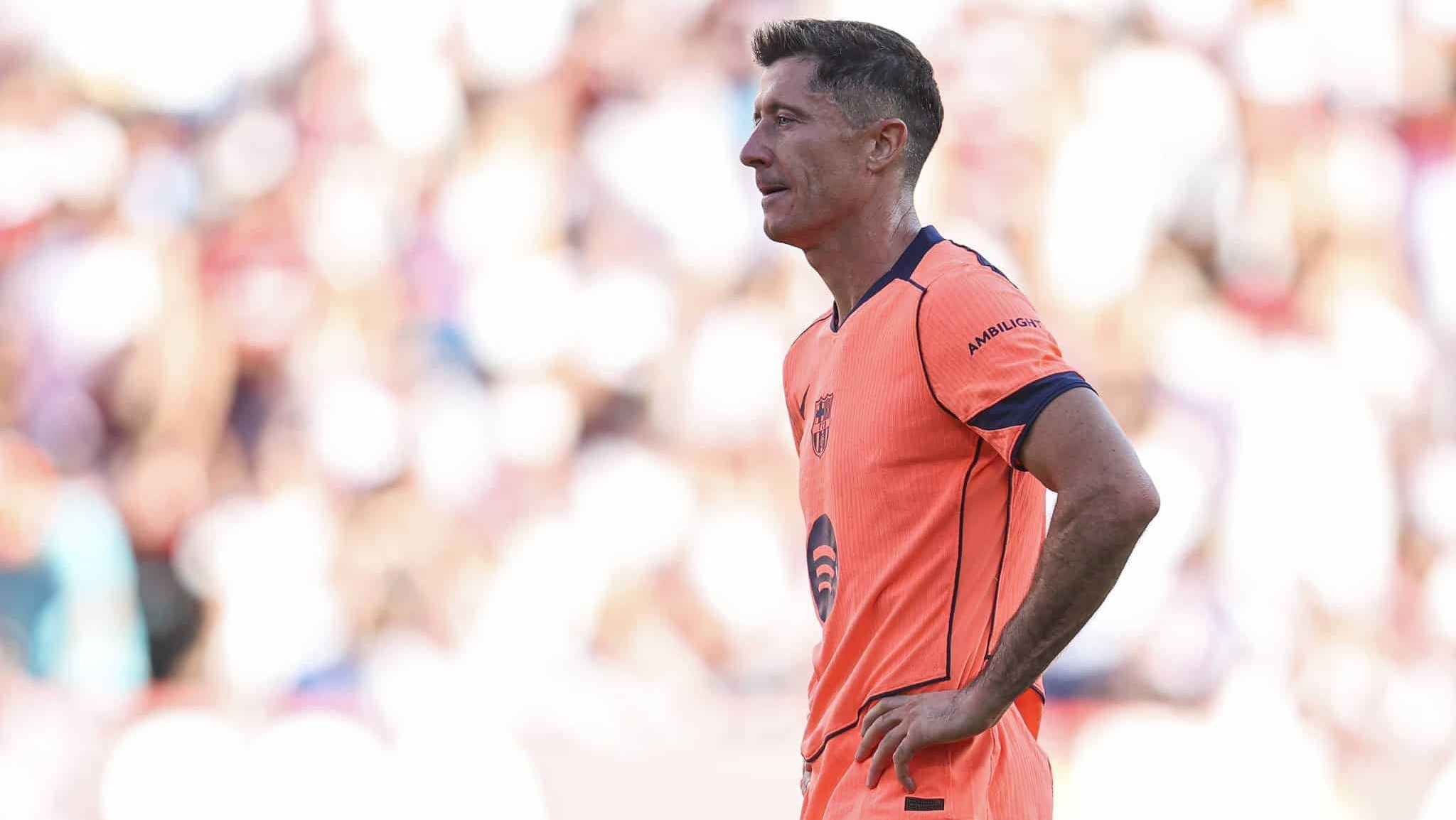Robert Lewandowski pelo Barcelona (Foto: Imago)