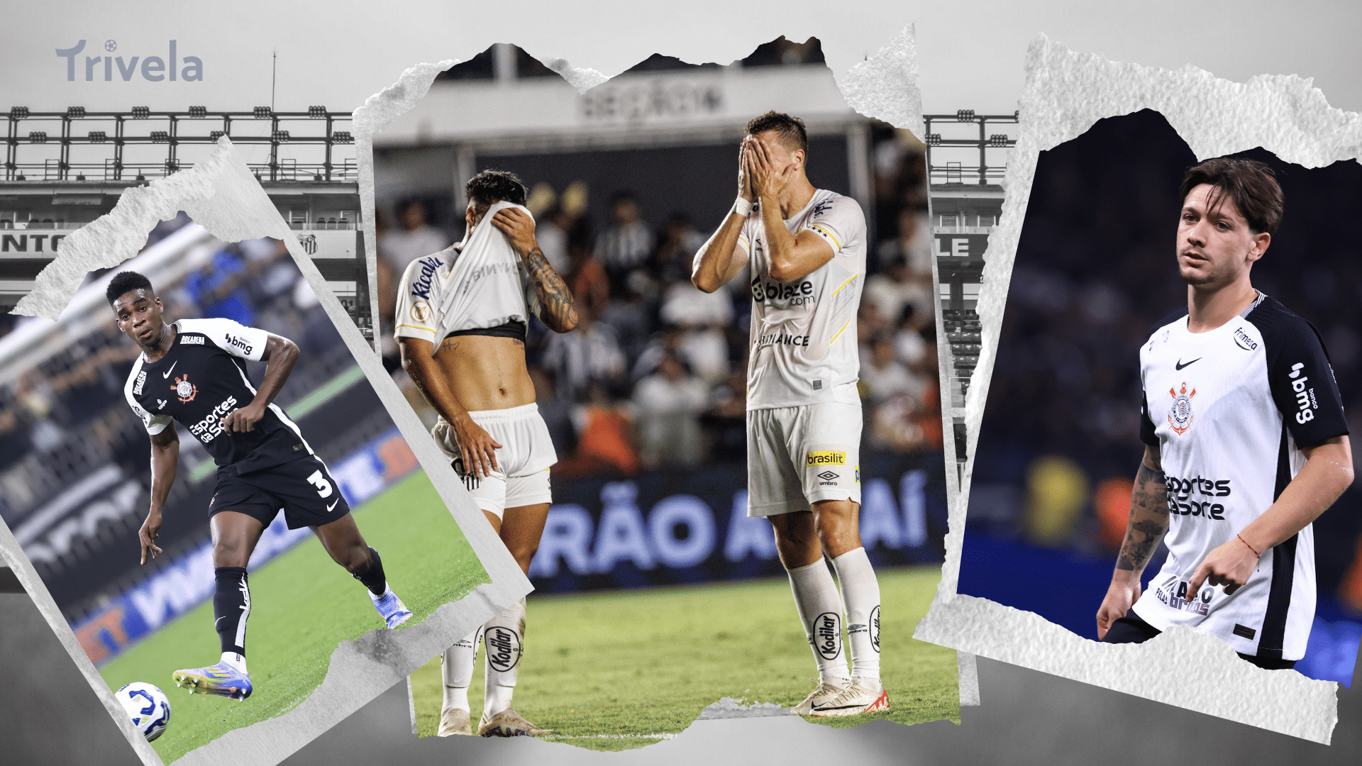 Santos e Corinthians fazem cl&aacute;ssico em que o presente de um repete o passado de outro