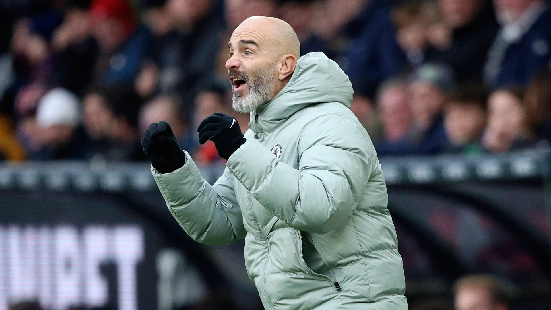 Maresca durante Burnley x Chelsea