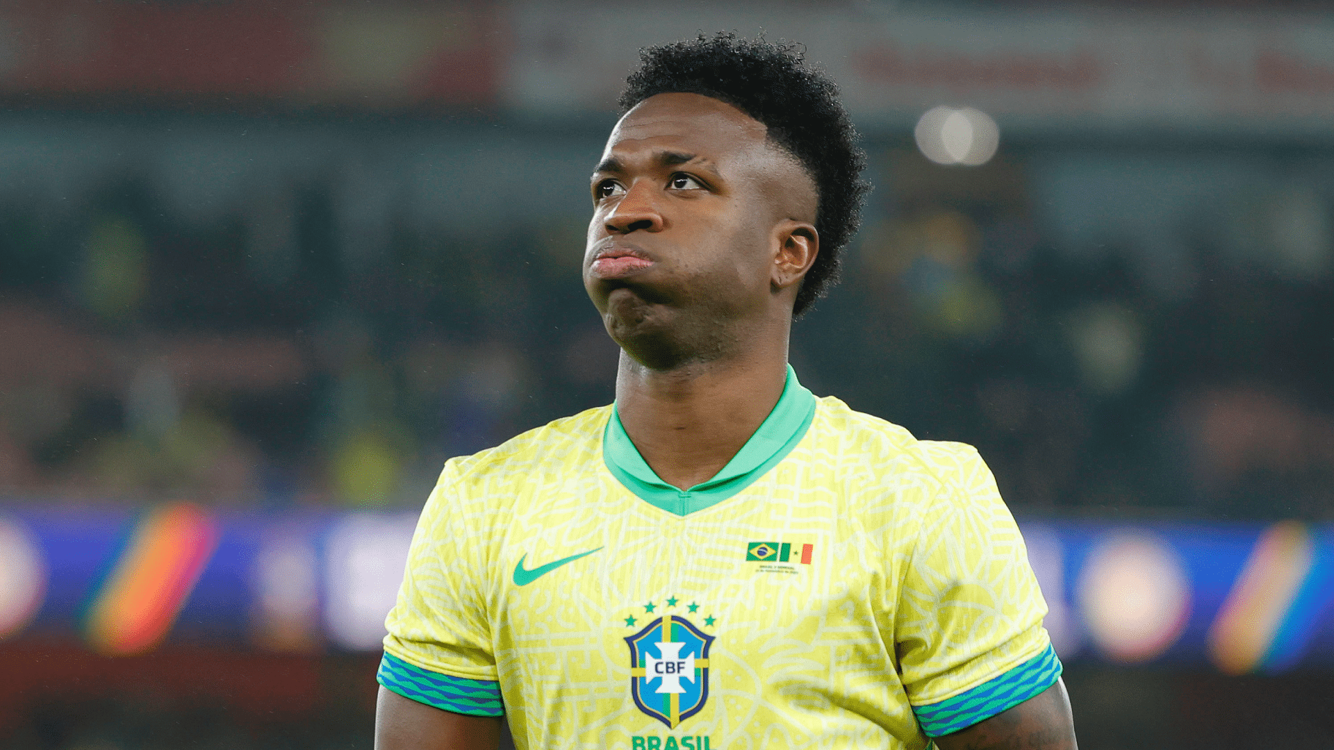 Vinicius Junior antes de jogo da sele&ccedil;&atilde;o brasileira