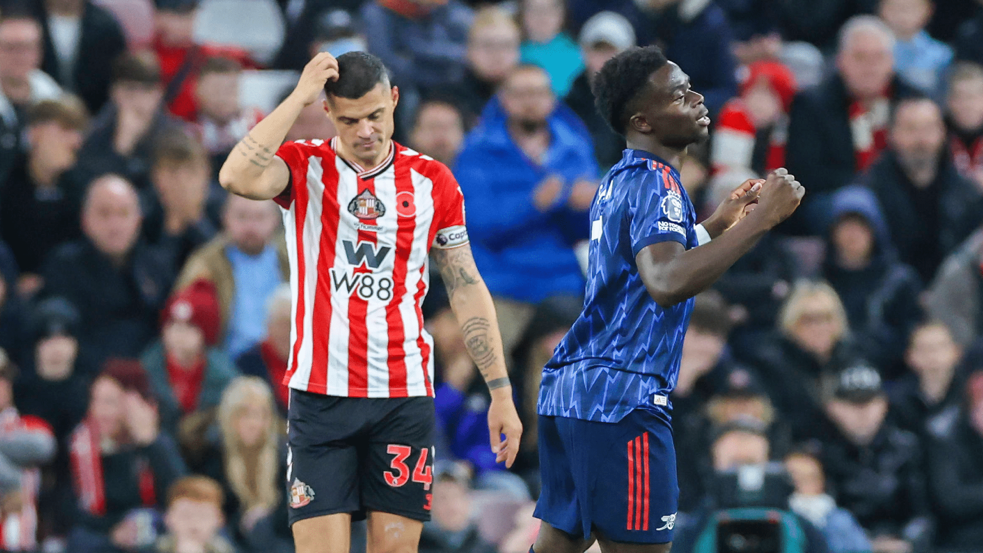 Xhaka, do Sunderland, e Saka, do Arsenal 