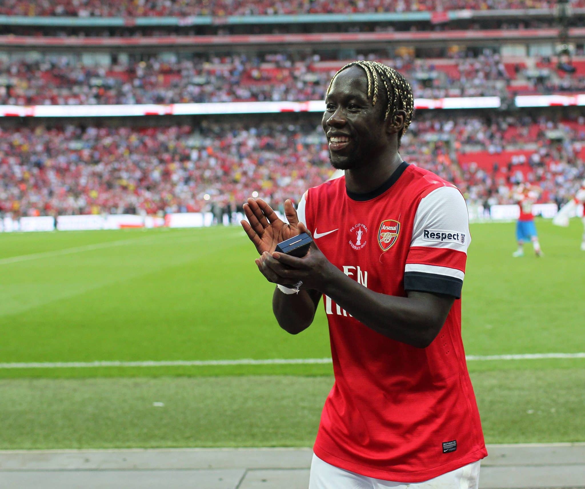Bacary Sagna pelo Arsenal, em 2014 (Foto: Imago)