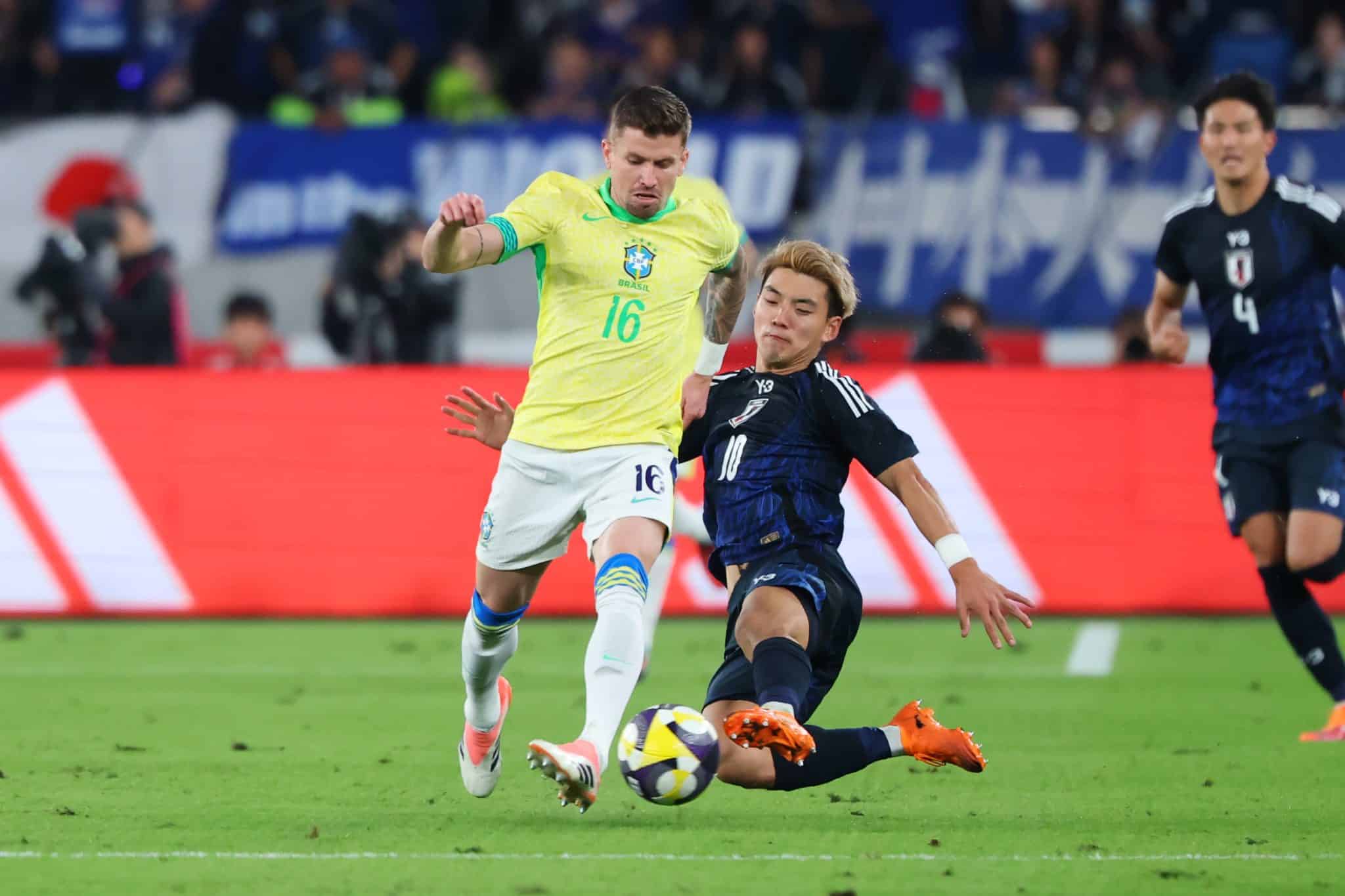 Caio Henrique entrou no segundo tempo da derrota do Brasil para o Jap&atilde;o
