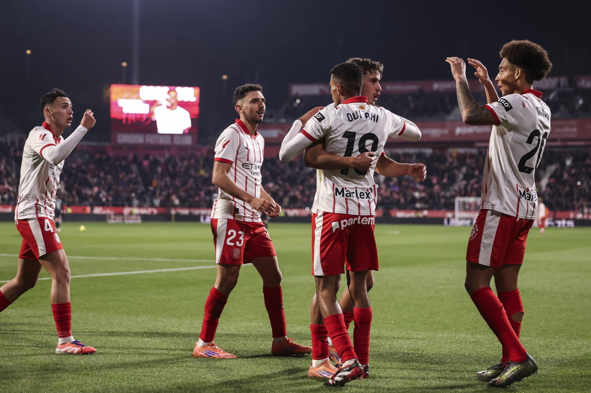 Girona celebra gol em La Liga (Foto: IMAGO / ZUMA Press Wire)