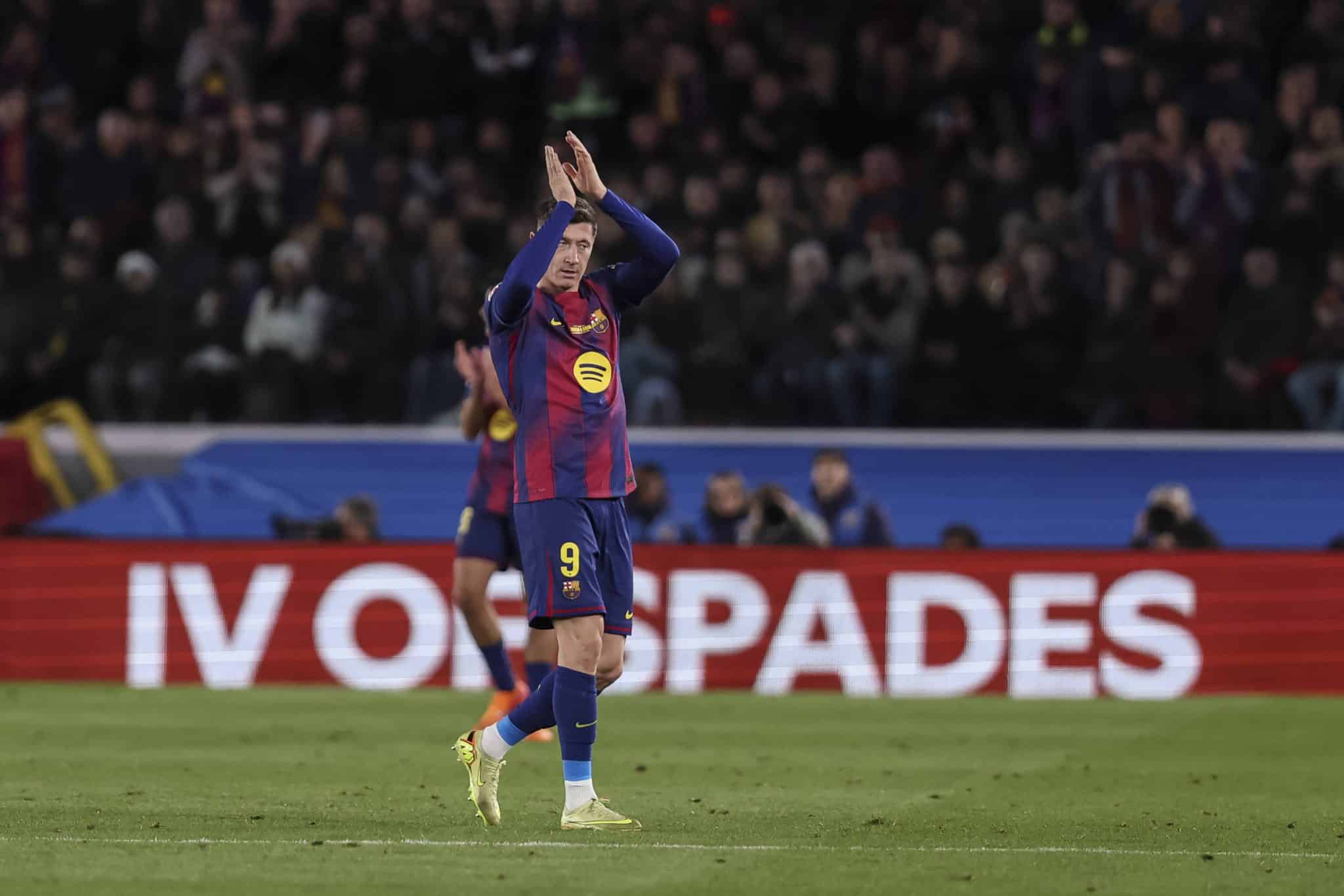 Lewandowski vem sendo fundamental nas &uacute;ltimas vit&oacute;rias do Barcelona.