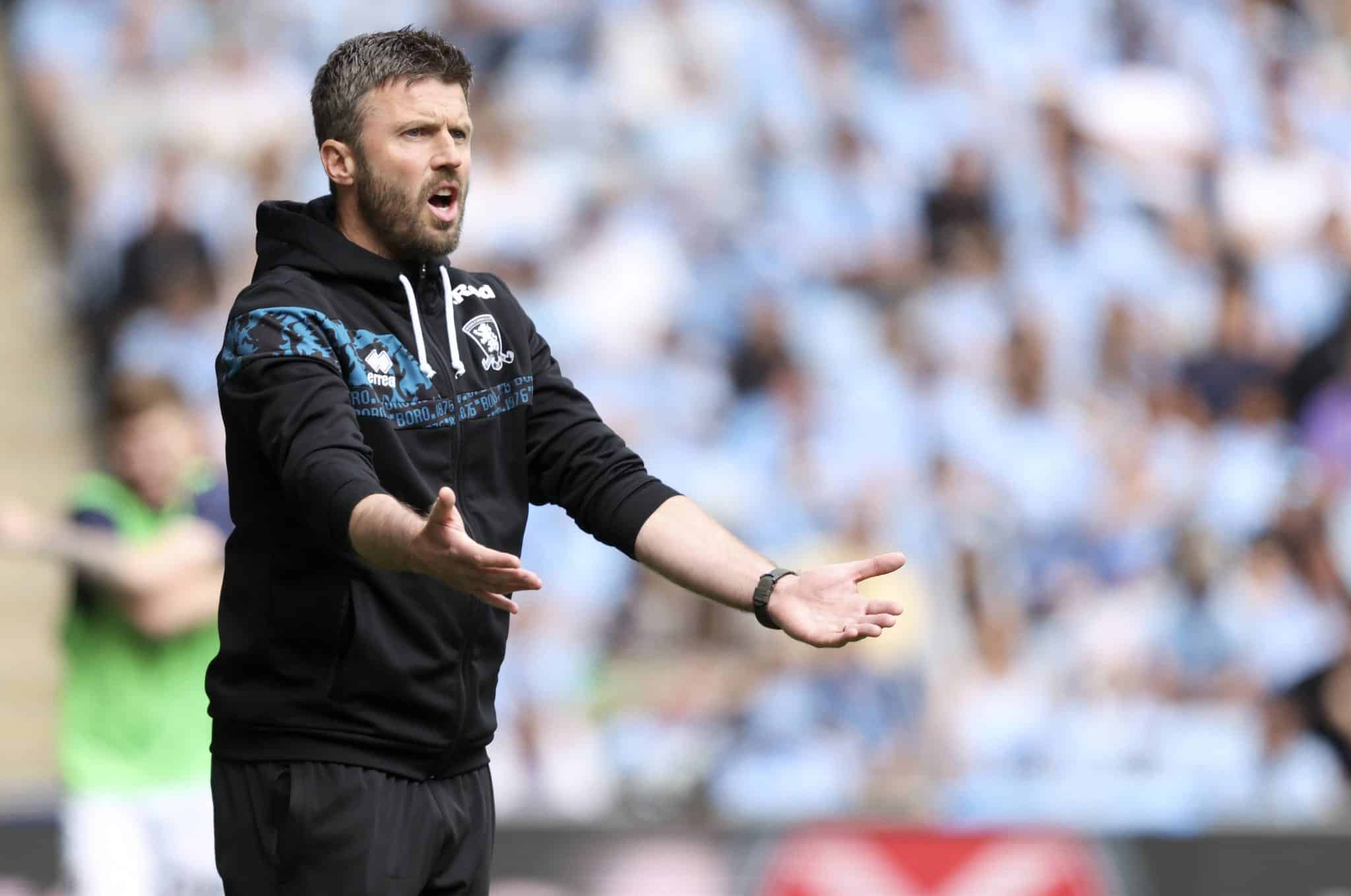 Michael Carrick à frente do Middlesbrough em maio de 2025 (Foto: Imago)