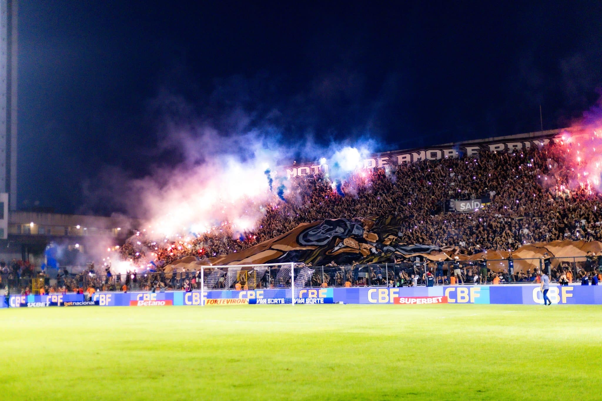Torcida do Remo faz a festa no Baen&atilde;o (Foto: Iconsport)