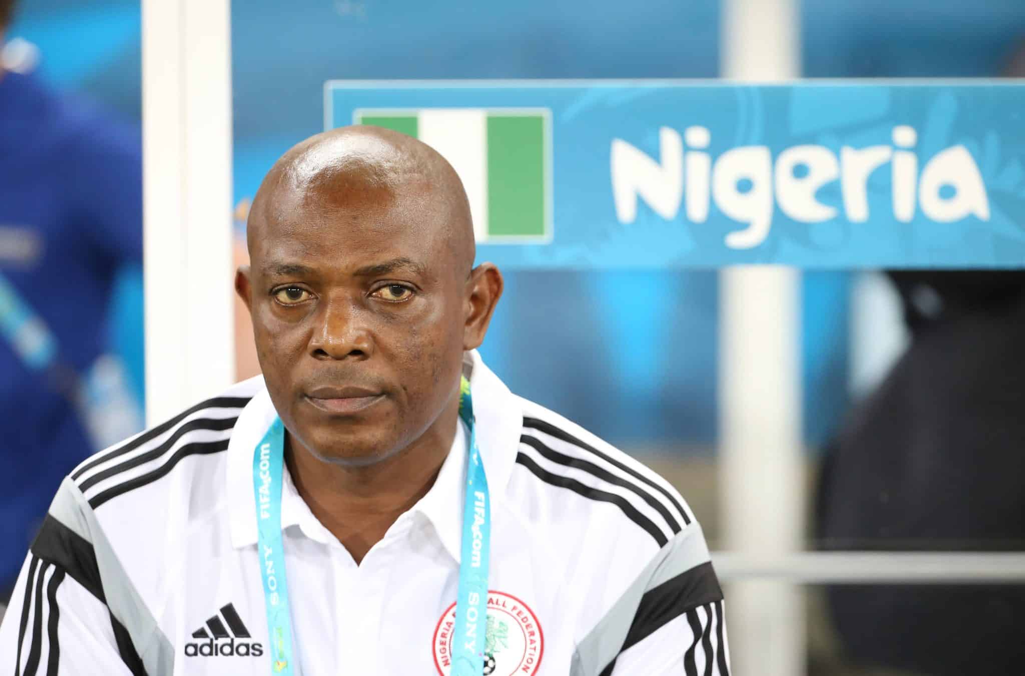 Stephen Keshi, t&eacute;cnico da Nig&eacute;ria, na Copa do Mundo de 2014 (Foto: Imago)