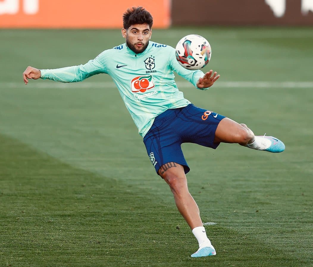 Yuri Alberto em treino da sele&ccedil;&atilde;o brasileira em 2023