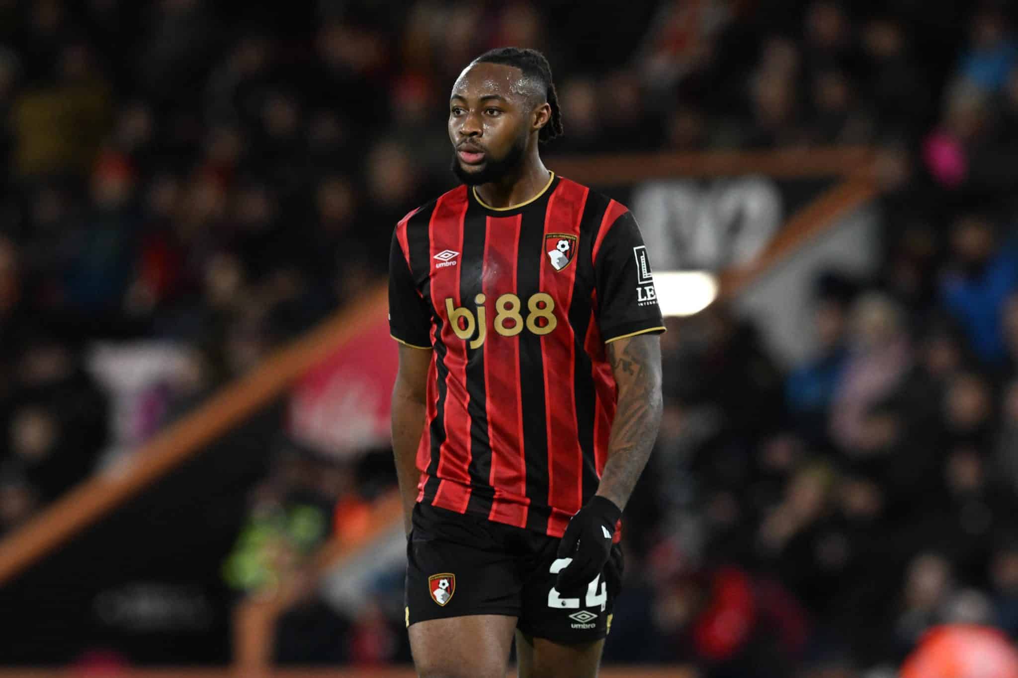 Antoine Semenyo em jogo do Bournemouth na Premier League