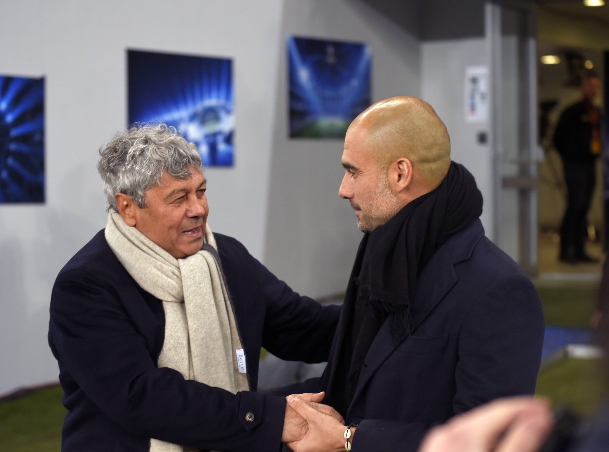 Lucescu e Guardiola em 2015
