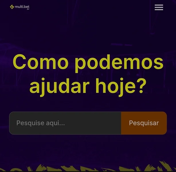 Captura de tela da p&aacute;gina da Central de Ajuda da Multibet