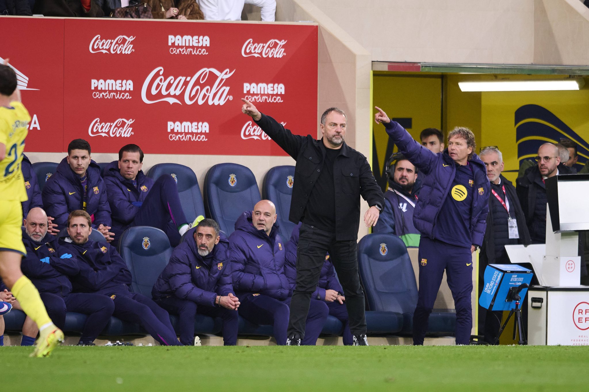 Hansi Flick em jogo do Barcelona