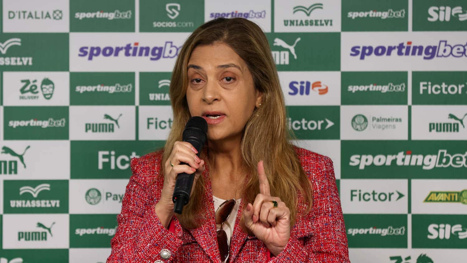 Leila Pereira, presidente do Palmeriras (Foto: Cesar Greco/Palmeiras)