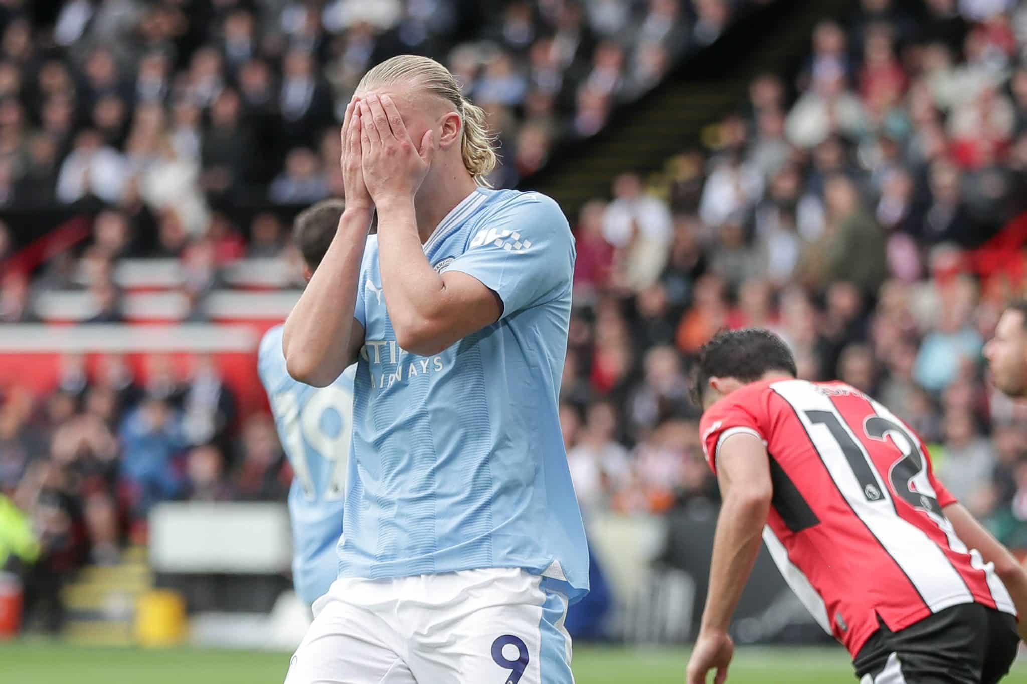 Haaland lamenta nos Citizens (Foto: Imago)