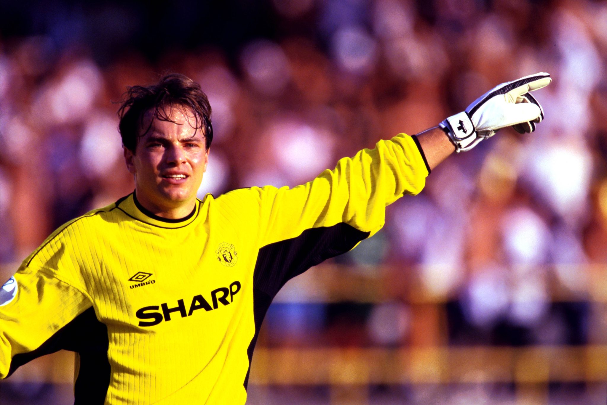 Mark Bosnich pelo Manchester United, em 2000 (Foto: Imago)