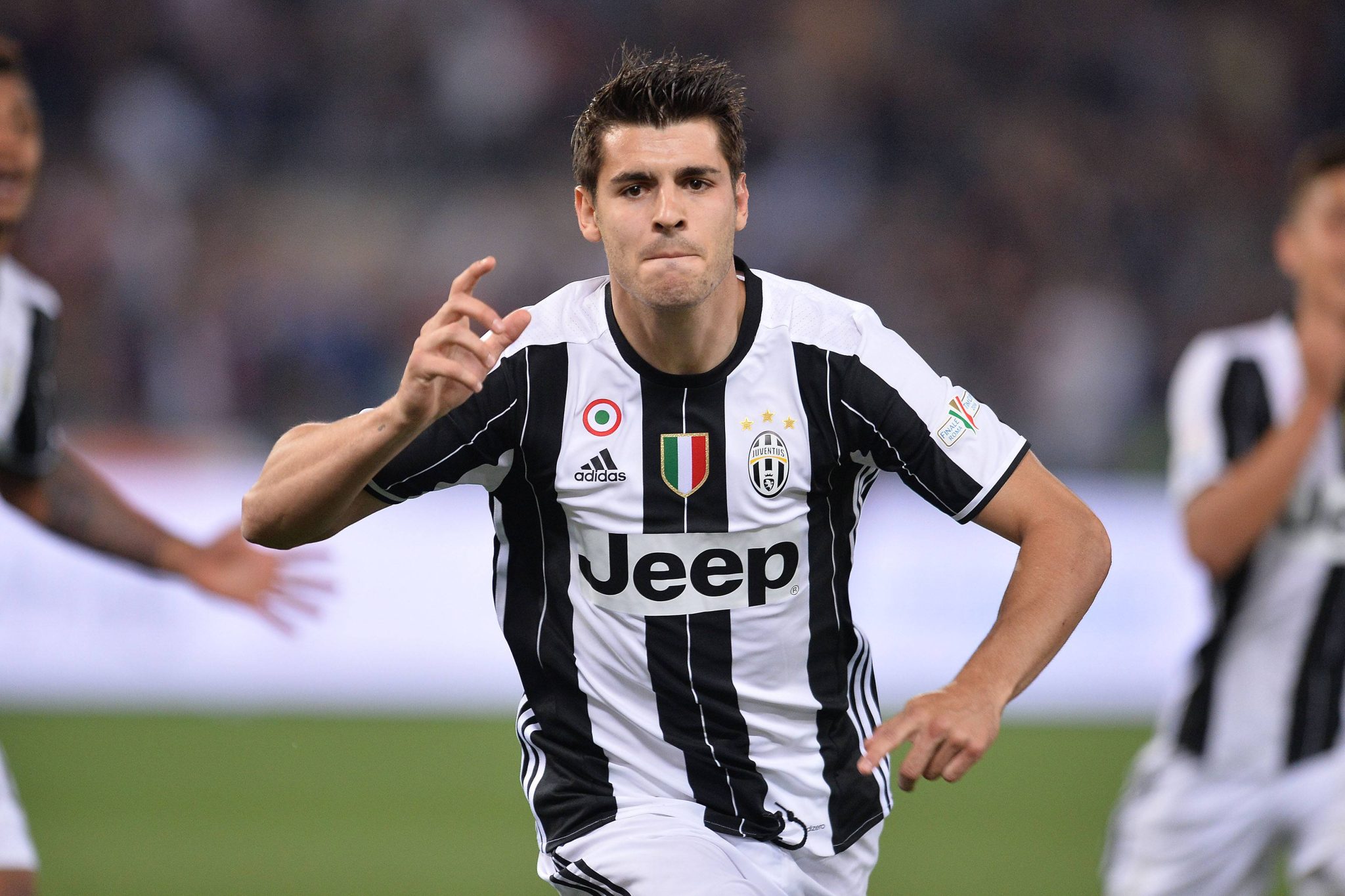 Morata comemora gol pela Juventus