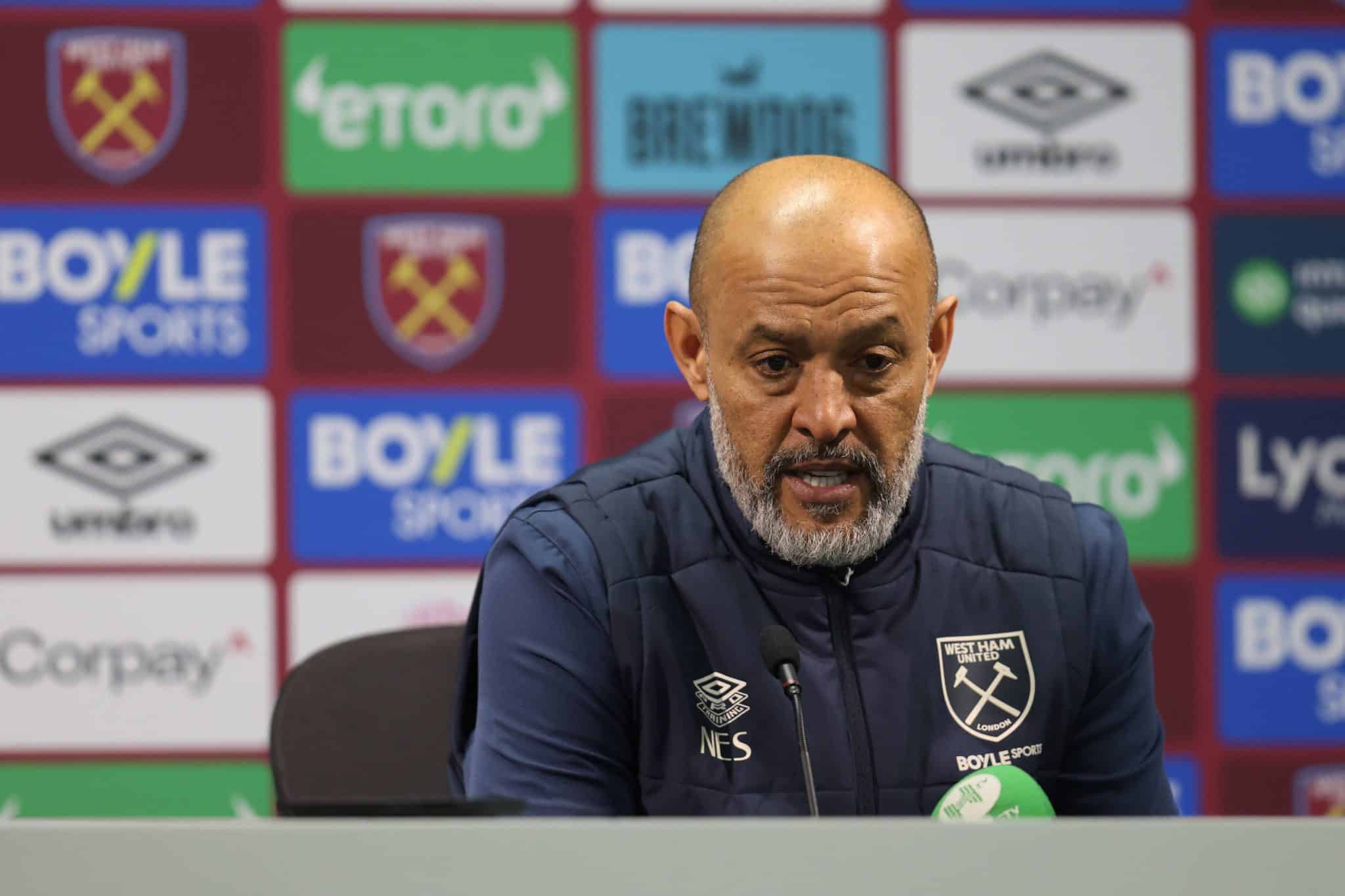 Nuno Esp&iacute;rito Santo, t&eacute;cnico do West Ham (Foto: Imago)