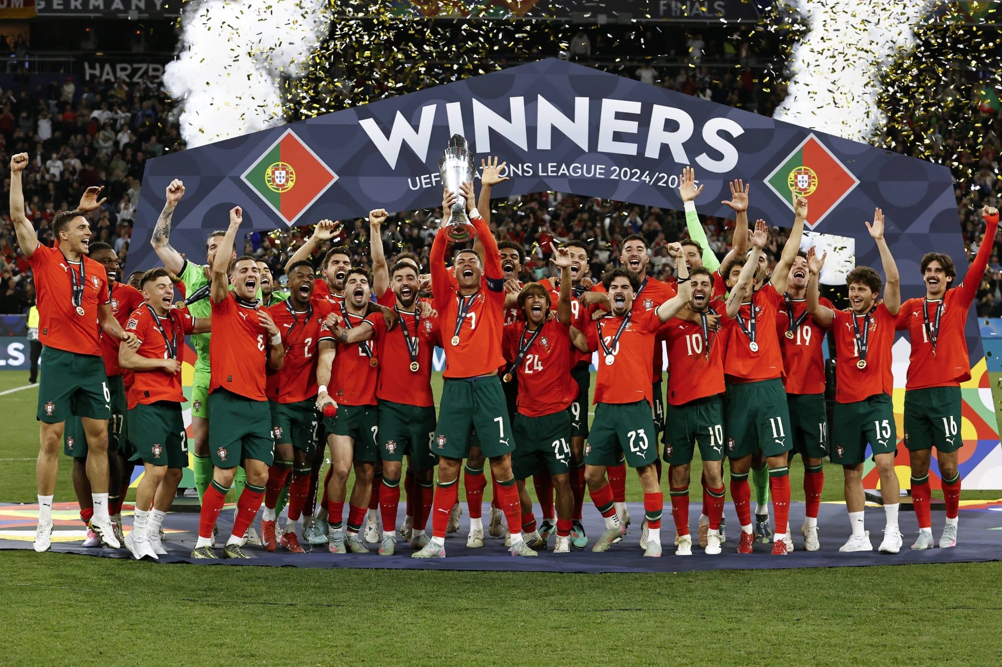 Portugal com o t&iacute;tulo da Nations League 2024/25 