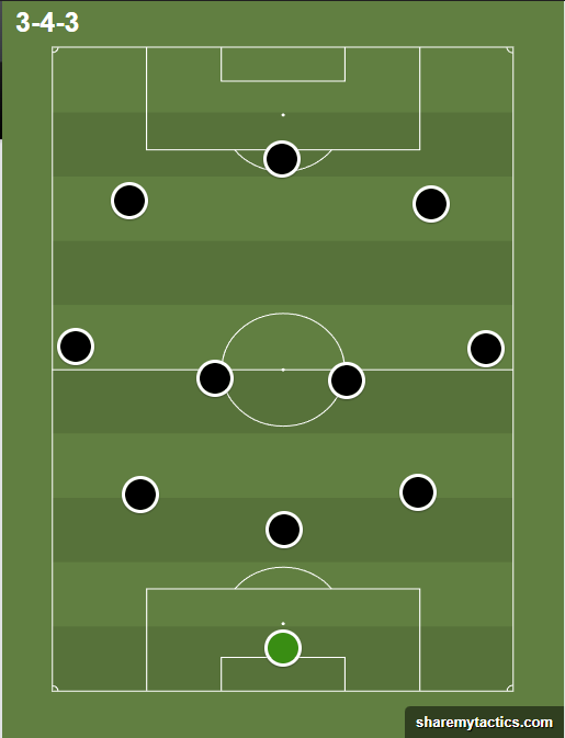 Botafogo de Anselmi deve jogar no 3-4-3 (Foto: Share My Tactics/Trivela)