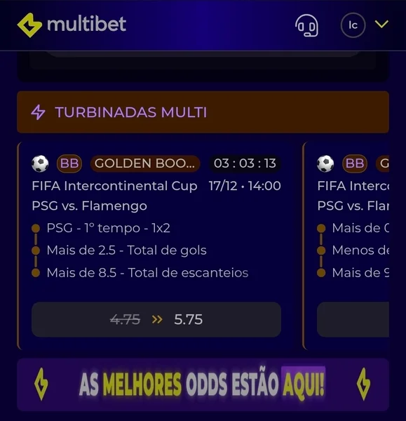 Captura de tela das Turbinadas Multi, da Multibet