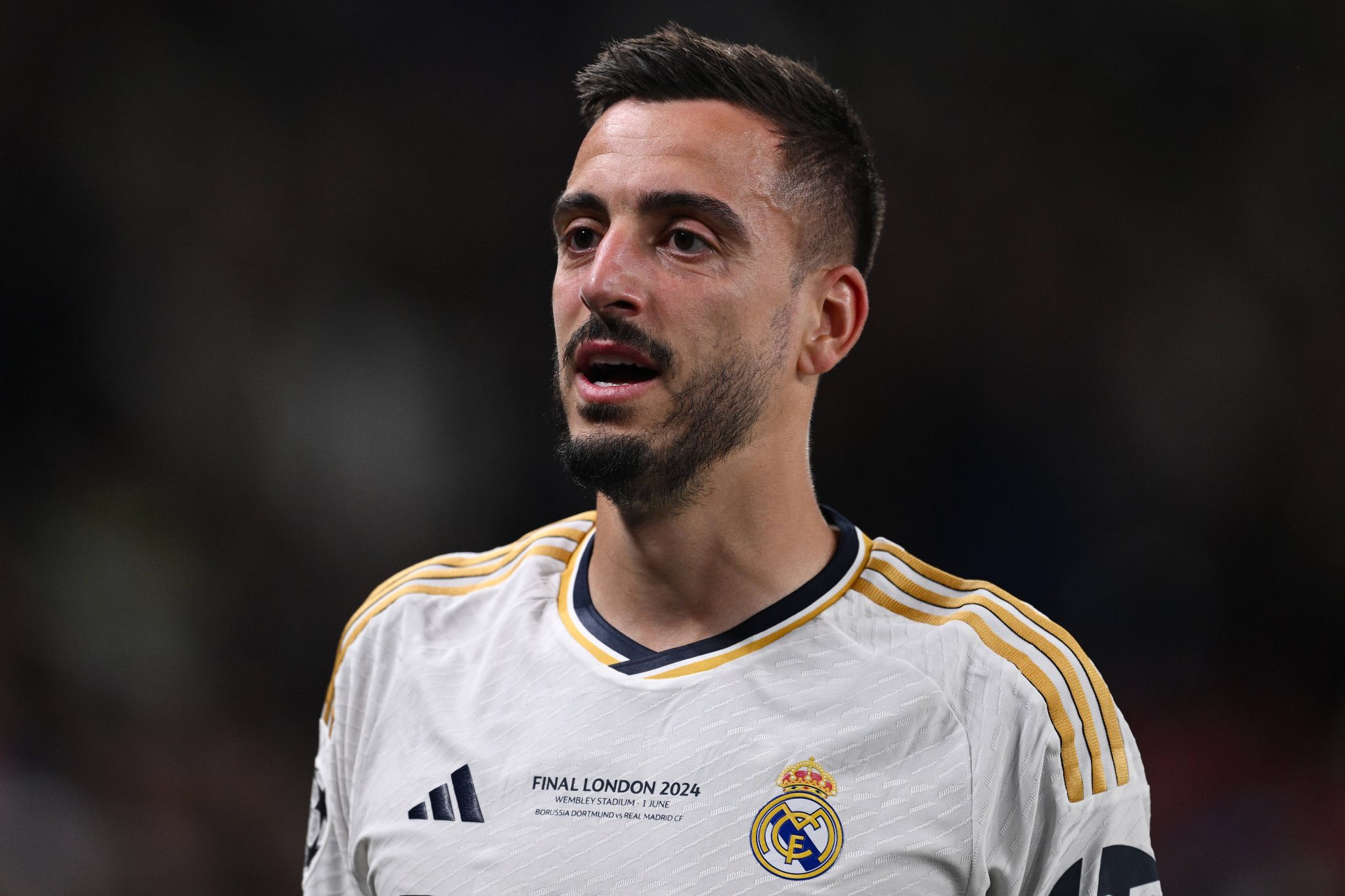 Joselu em jogo do Real Madrid na Champions