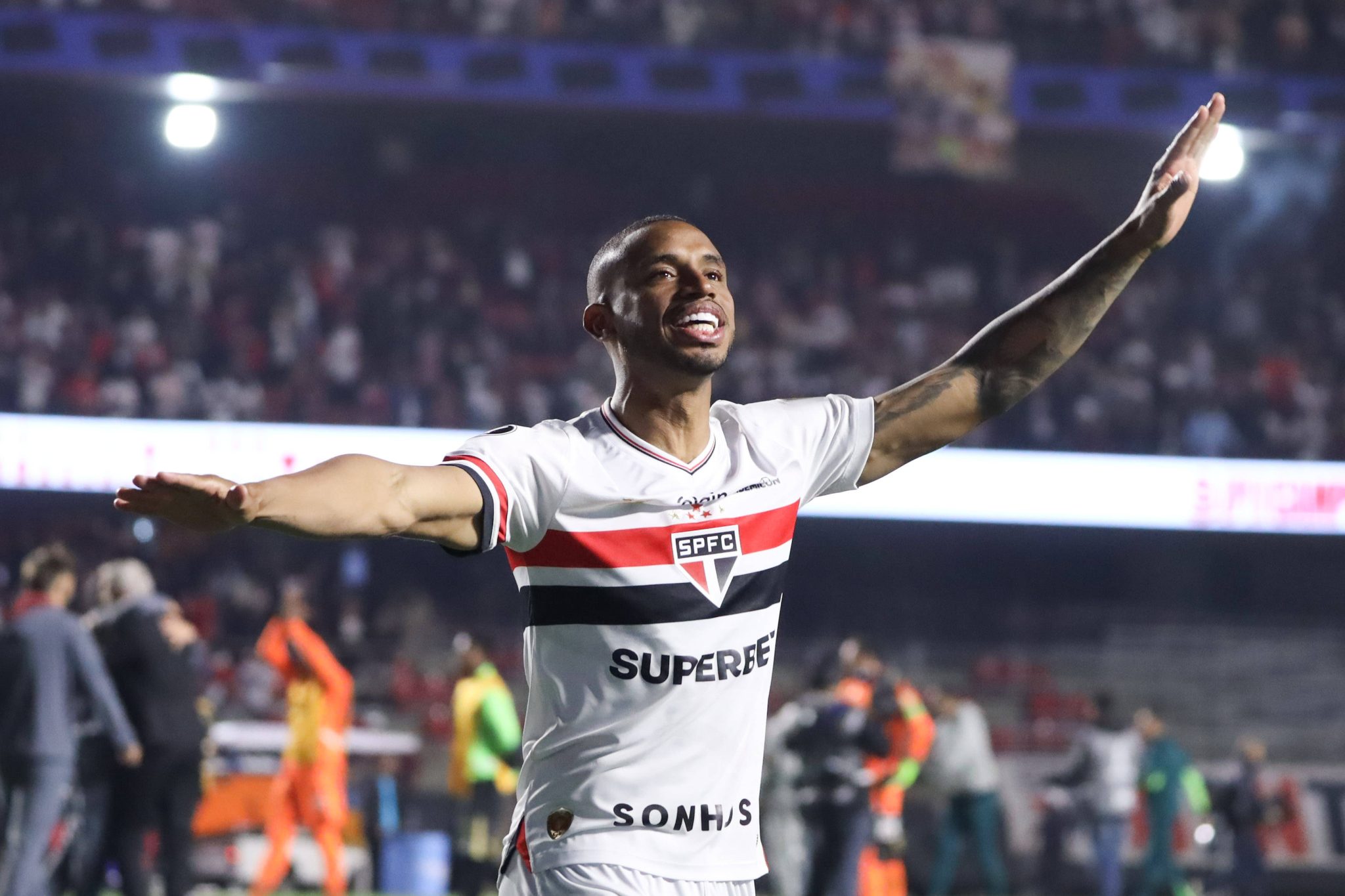 Andr&eacute; Silva celebra gol do S&atilde;o Paulo