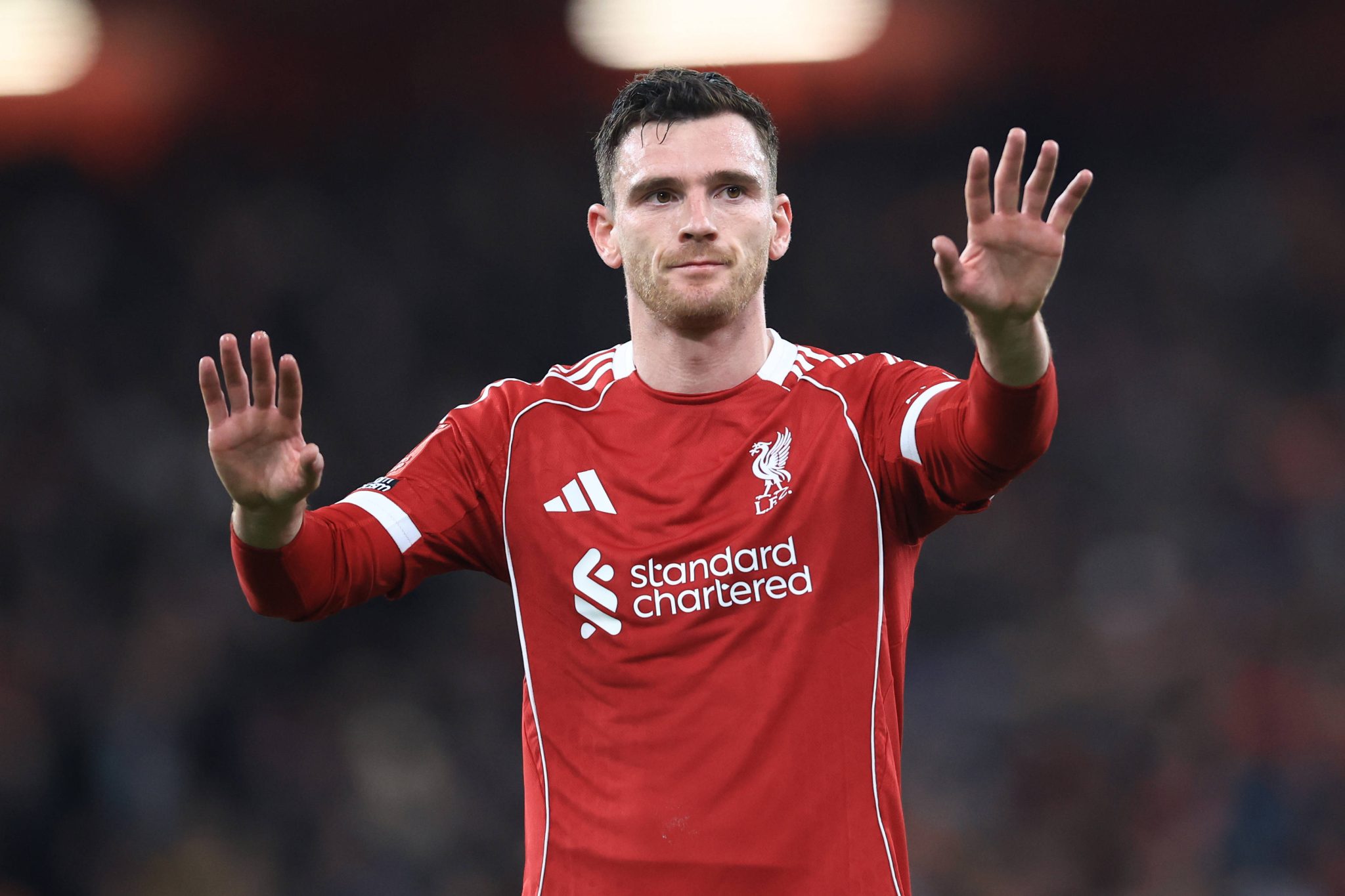 Andrew Robertson em a&ccedil;&atilde;o pelo Liverpool 