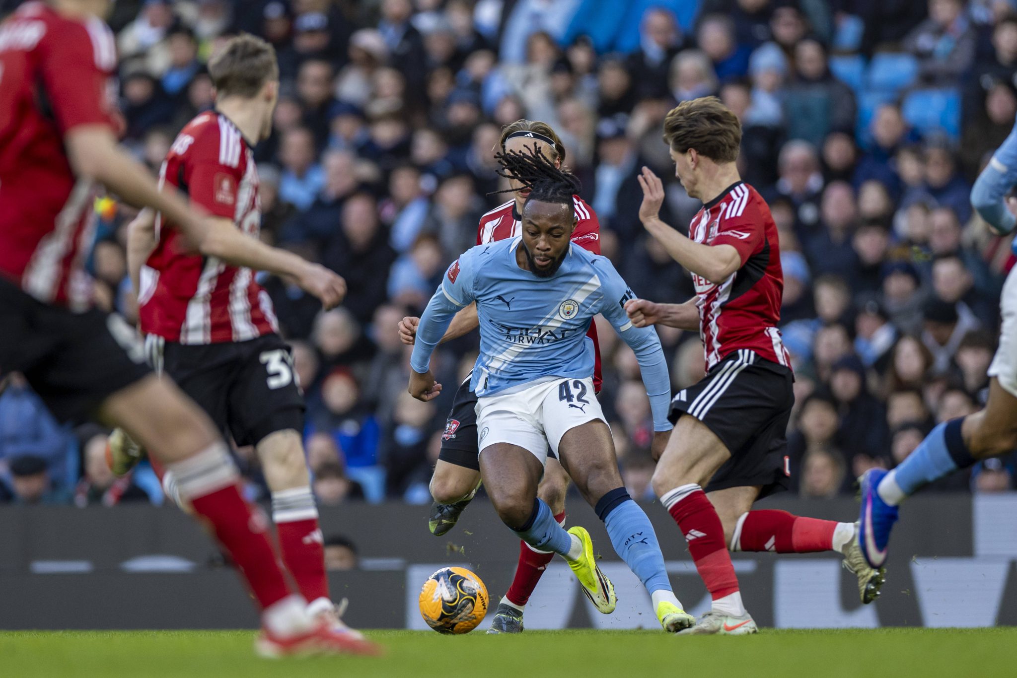 Antoine Semenyo em Manchester City x Exeter City (Foto: Imago)