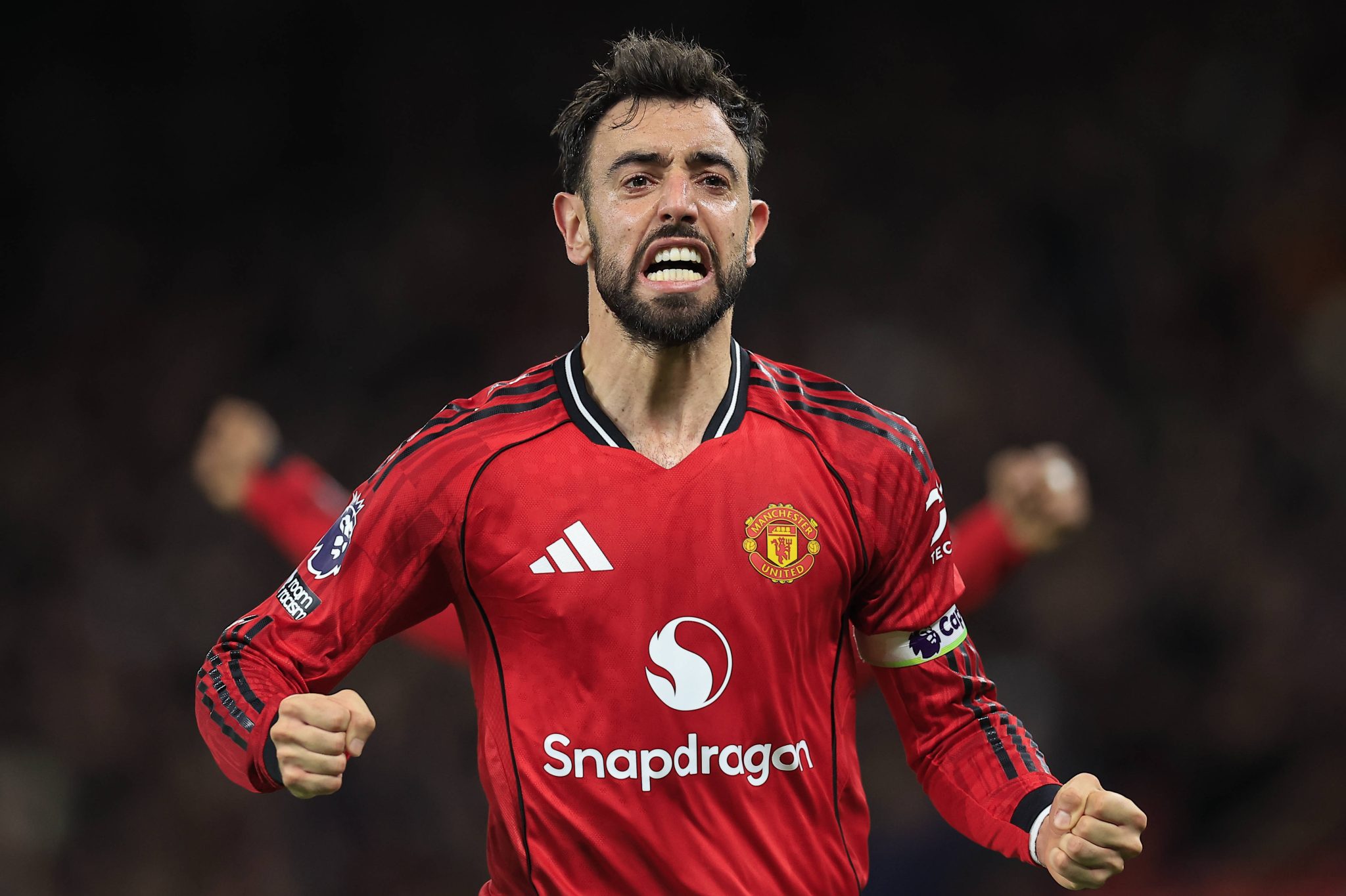 Bruno Fernandes comemora gol do United