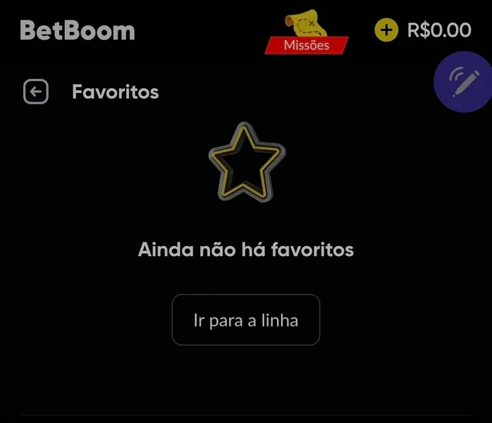 Captura de tela da p&aacute;gina com os jogos e eventos selecionados na lista de favoritos do jogador cadastrado na Betboom
