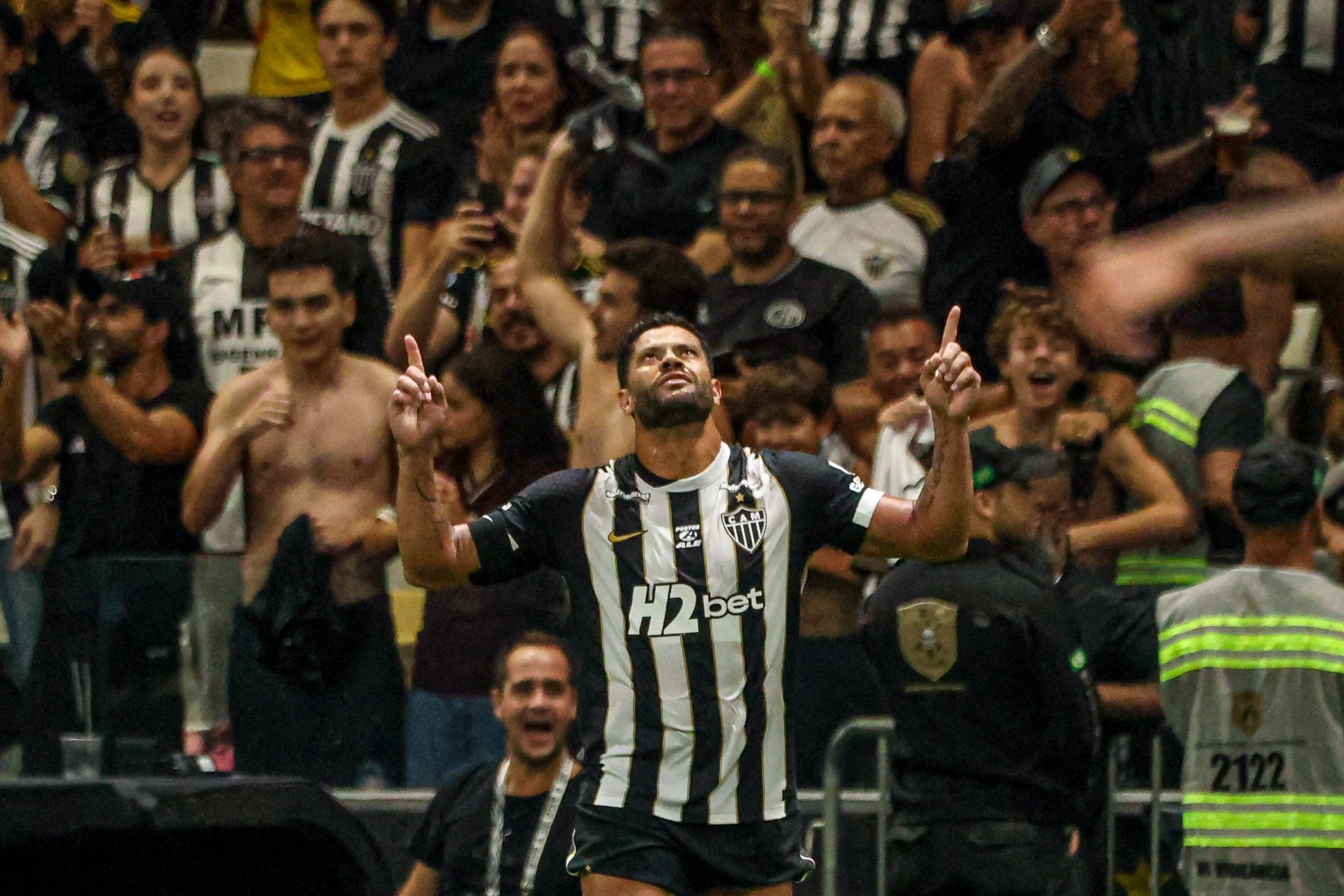 Hulk celebra gol pelo Atl&eacute;tico-MG