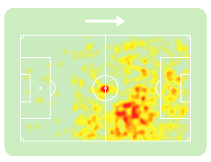 Mapa de calor de Endrick no Brasileir&atilde;o 2023