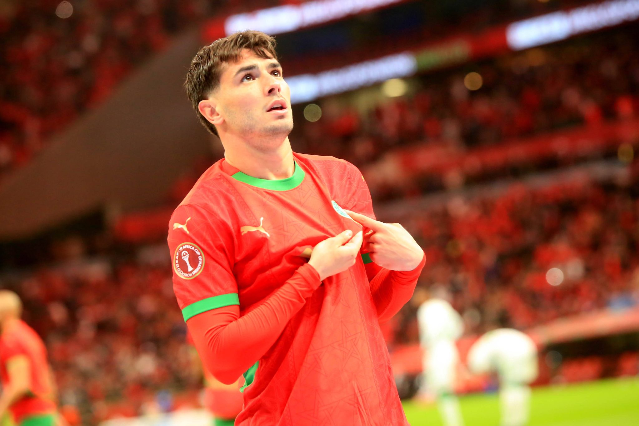 Brahim comemora gol pelo Marrocos