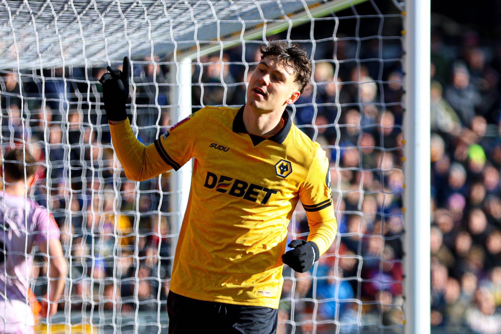 Jorgen Strand Larsen em atua&ccedil;&atilde;o pelo Wolverhampton (Foto: Imago)